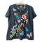 Johnny Was Nicolette V Neck Short Sleeve Tee Cotton Shirt Floral Embroidery Top White NEW