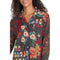 Johnny Was Nushka Black Sleepwear 2 Piece Pj Set Home Lounge Night Flower Red NEW