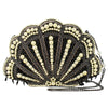 Mary Frances Ocean of Pearls Shell Crossbody Handbag Black Silver Bag Purse NEW