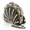 Mary Frances Ocean of Pearls Shell Crossbody Handbag Black Silver Bag Purse NEW