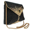 Mary Frances Olive You Beaded Martini Glass Crossbody Bag Handbag Black Gold Purse NEW