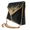 Mary Frances Olive You Beaded Martini Glass Crossbody Bag Handbag Black Gold Purse NEW
