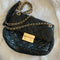 Michael Kors Sloan Small Patent Embossed Quilted Crossbody Bag Purse Black New