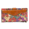 Patricia Nash Citrus Sunrise Leather Valentia Wallet Floral Brown Wristlet NEW
