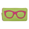ILI New York Leather Eyeglass Case Zippered Glasses Wallet Pear Green Pink NEW