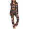 Johnny Was Pocca Cap Sleeve Dress Sleep Wear Black Floral Loungewear Large NEW