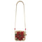 Mary Frances Poinsettia 3D Red Gold Beaded Handbag Floral Crossbody Bag Purse NEW