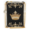 Mary Frances Royalty Gold Crown Beaded Zip Crossbody Handbag Black Bag Purse NEW