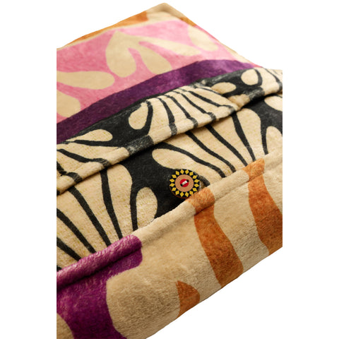 Johnny Was Solstice Canyon Travel Blanket Reversible Butterfly Lounge Black NEW