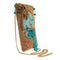 Mary Frances Sail Away Boat Ocean Beaded Phone Bag Gold Blue Handbag Zip Purse NEW