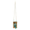 Mary Frances Sail Away Boat Ocean Beaded Phone Bag Gold Blue Handbag Zip Purse NEW