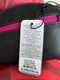ILI New York Double Heart Cosmetic Case Handbag Bag Black Red Orchid Purse NEW