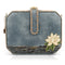 Mary Frances Swan Princess Hard Sided Ivory Swan Crossbody Handbag Bag Floral Grey Purse NEW