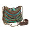 Mary Frances Sway with Me Beaded Strands Boho Southwestern Handbag Blue Bronze Bag Purse NEW