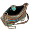 Mary Frances Sway with Me Beaded Strands Boho Southwestern Handbag Blue Bronze Bag Purse NEW