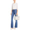 Tory Burch Robinson Crosshatch Small Leather Satchel Bag Ivory Riviera Blue Handbag NEW