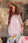 Magnolia Pearl 1036 Silk Francis Top Embroidery Pony Lavender Purple Shirt NEW