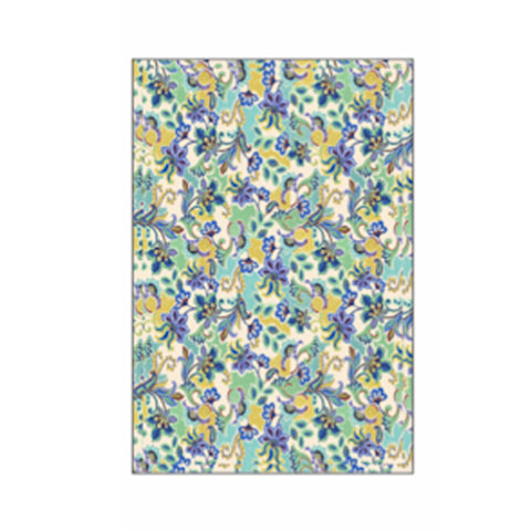 Johnny Was Torenia Travel Blanket Reversible Floral Home Lounge Green Blue NEW