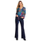 Johnny Was Janie Favorite Thalassa Kimono Peacock Floral Tee Shirt Blue Top NEW