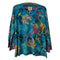 Johnny Was Janie Favorite Thalassa Kimono Peacock Floral Tee Shirt Blue Top NEW
