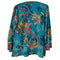 Johnny Was Janie Favorite Thalassa Kimono Peacock Floral Tee Shirt Blue Top NEW