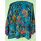 Johnny Was Janie Favorite Thalassa Kimono Peacock Floral Tee Shirt Blue Top NEW
