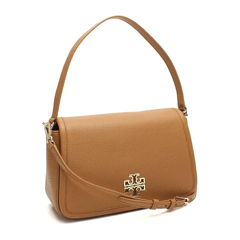 Tory Burch Britten Bark Womens Crossbody Bag Leather Handbag Brown Purse NEW