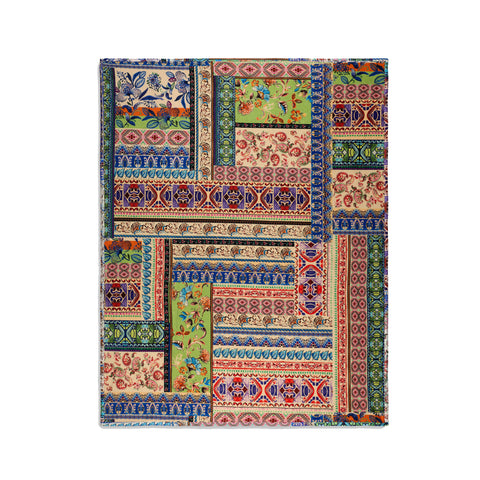 Johnny Was Japanese Footbridge Travel Blanket Reversible Home Lounge Green NEW