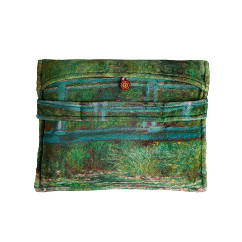 Johnny Was Japanese Footbridge Travel Blanket Reversible Home Lounge Green NEW