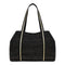 America & Beyond Midnight Black Honey Bee Floral Tote Gold Beaded Handbag Bag NEW