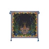 Johnny Was Magic Garden Silk Scarf Flowers Large Square Floral Tassels Black NEW