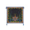 Johnny Was Magic Garden Silk Scarf Flowers Square Large Floral Tassels Navy Blue NEW