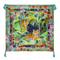 Johnny Was Tigres Fleurs Scarf Green Floral Square Scarves Silk Tassels New