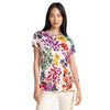 Johnny Was Janie Favorite Evalon Dolman Tee Swing Shirt Floral Top Cream NEW