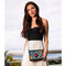 Mary Frances Day of the Dead Crossbody Beaded Handbag Embroidered Heart Bag Purse Blue NEW