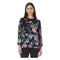Johnny Was Janie Favorite Camino Sera Kimono Pink Floral Tee Shirt Black Top NEW