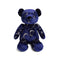 Johnny Was Celestin Embroidered Velvet Bear Stuffed Animals Home Navy Blue NEW