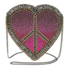 Mary Frances Love In Crossbody Heart Sling Bag Zip Handbag Pink Gold Purse NEW