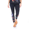 Johnny Was Cora Legging Cotton Floral Embroidery Leggings Pants Flower Black NEW