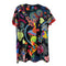 Johnny Was Janie Favorite Jenny Love Short Crew Floral Tee Shirt Black Top NEW