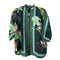Johnny Was Janie Favorite Iris Whisper Long Swing Tee Floral Shirt Top Black NEW
