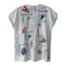 Johnny Was Amalfi Boxy Square Tee Shirt Cotton Embroidery Swing Sunshine Yellow Top NEW