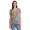Johnny Was Janie Favorite Napper V Short Tee Naperron Shirt Green Blue Top NEW