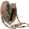 Mary Frances Painters Palette Art Special Bag Handbag Beaded Gold Rainbow New