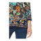 Johnny Was Lona Janie Favorite 3/4 Sleeve Crew Tee Floral Shirt Purple Top NEW