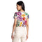 Johnny Was Janie Favorite Evalon Dolman Tee Swing Shirt Floral Top Cream NEW
