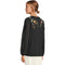 Johnny Was Sophie Mixed Media Tee Knit Floral Embroidery Shirt Swing Top Black NEW