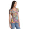 Johnny Was Janie Favorite Napper V Short Tee Naperron Shirt Green Blue Top NEW