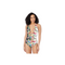 Johnny Was Spring Halter One Piece Black Floral Women Swim Suit Flower White New