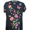 Johnny Was Gracey Crew Swing Long Dress Sailor Blue Floral Embroidered XXL NEW
